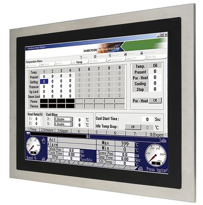 15" Fanless Panel PC with Stainless Steel Bezel